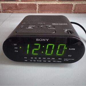 Sony Dream Machine AM/FM Alarm Clock Radio Model ICF-C218 Black Tested